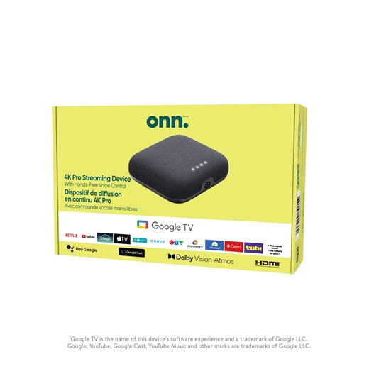 Onn. 4K Pro Streaming Device with Google TV Hands-Free Voice Control & Dolby Atmos/Dolby Vision - Walmart.ca