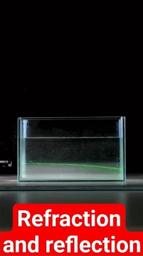 Simple demonstration of Reflection and Refraction with density change#kids#science#gk#viral#trending