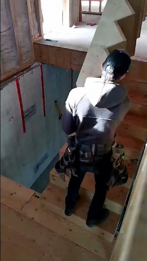 Installing stairs to basement in a new home