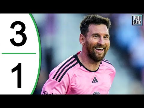 MESSI 2 GOALS - Inter Miami vs Nashville 3-1 Highlights & Goals 2024