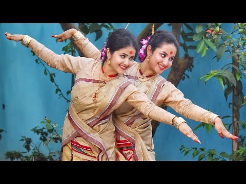 বিহু নাচ // চৰাইদেউ বিহু // Dance Cover By Himashree-Bhagyashree