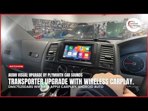 VW T5 Transporter Upgrade With Wireless CarPlay KENWOO DMX7525DABS #vwtransporter #wirelesscarplay