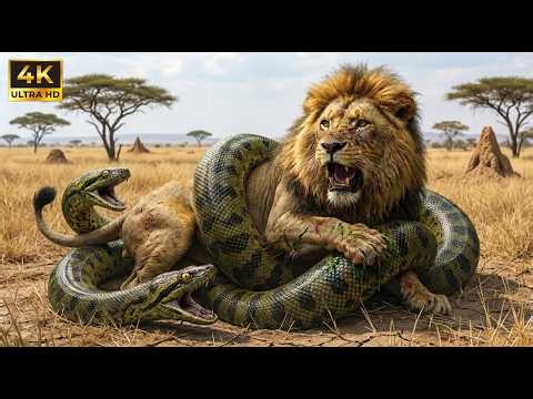 Wild Amazon Jungle Anaconda Vs King Lion | Most Dangerous Anaconda - Snake #wildlife