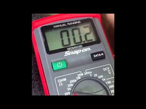 Testing coil resistance with a multimeter