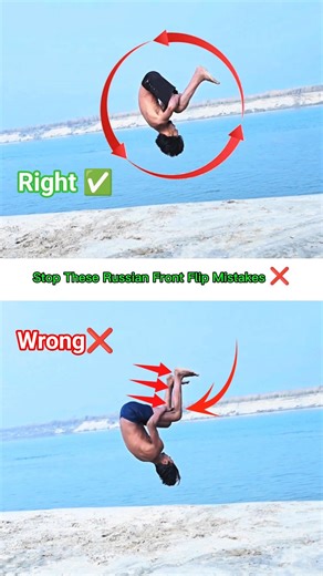Stop These Russian Front Flip Mistakes ❌||#shots #RussianFrontFlip#stunt #shorts #rajnishflyking