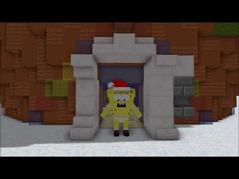 SpongeBob Christmas Theme Song in Minecraft TEXTLESS VERSION (R.I.P Stephen Hillenburg)