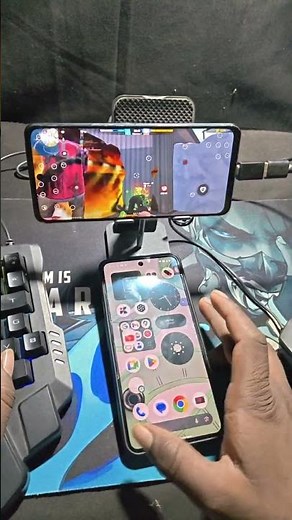mini keyboard and mouse mobile Gaming setup 📲🖱️⌨️