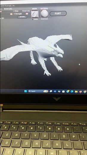 Game of Thrones Dragon Sculpt in Sculptris 🐉 #shorts