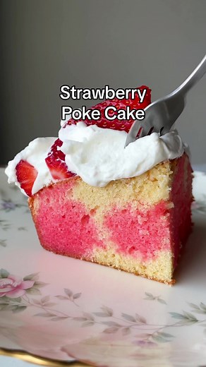 Strawberry Poke Cake Recipe | Easy Dessert Idea