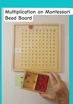 Multiplication with Montessori Method ( Multiplication on Bead Board )
