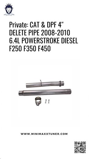 Private: CAT & DPF 4″ DELETE PIPE 2008-2010 6.4L POWERSTROKE DIESEL F250 F350 F450