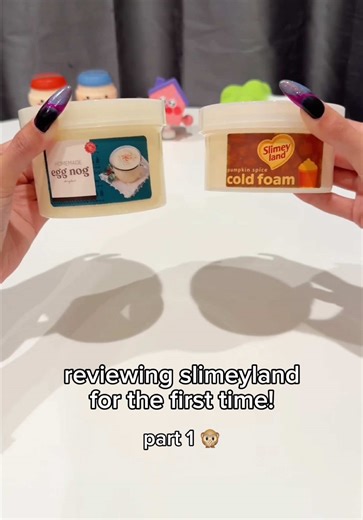 cozy drinks edition~🍹🍵🥃🧉 @SLIMEYLAND slime review! ft. homemade eggnog & pumpkin spice cold foam #slime #asmr #satisfying #crunchy #new