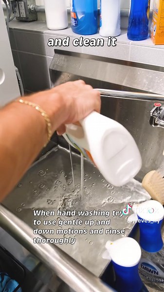 Replying to @Gordon Farms I'm a 4th generation dry cleaner and this is how I cleaned and restored a 70 year old Bloomingdale's dress. 1) I hand washed this very gently with a free and clear detergent (I didn't want any dye on this garment) 2) Dry flat and then apply a low percentage hydrogen peroxide (I started with 5%) 3) Let it air dry and check in on it the next day 4) Repeat and increase the hydrogen peroxide percentage if you want better results. However the higher the percentage, the more 