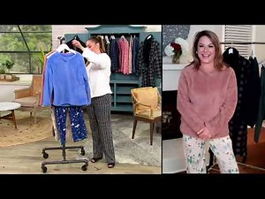 Cuddl Duds Cozy Sherpa Top and Jersey Pants Pajama Set on QVC