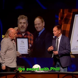 Before the recording of this week's new episode of QI, Bill Bailey received a very special award. Can we please have a big round of applause for Bill! 👏 | QI - Quite Interesting