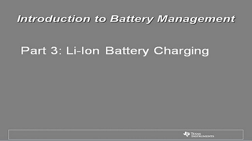Introduction to  Li-Ion battery charging | Video | TI.com