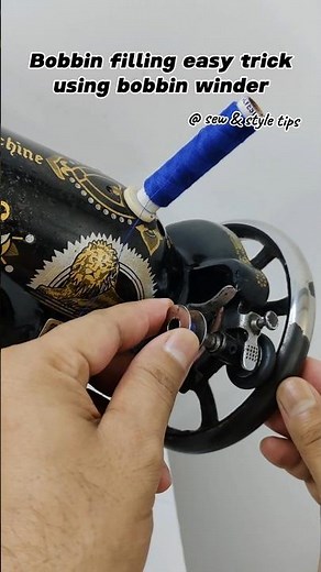 Easy Bobbin Filling Hack Using Bobbin Winder #ussewtips #sewingmachine #tailoringtips