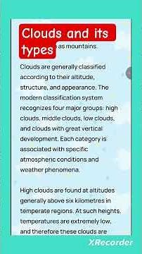 clouds and its types it's characteristic