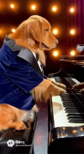 Heartwarming cute dog plays piano #funny #cute #dog #animals