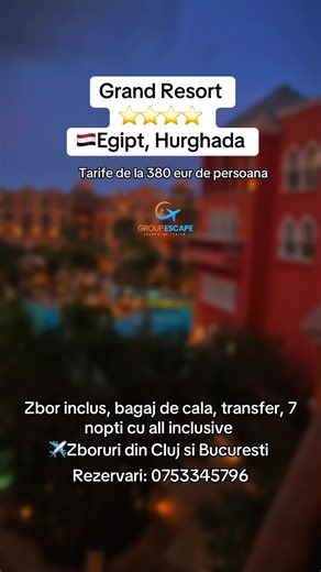Agentia de turism Group Escape Romania Site web: www.groupescape.ro Adresa de e-mail : office@groupescape.ro 📞0753345796 #foryoupage❤️❤️ #viralvideos #romaniaviral #egipt #hurghada