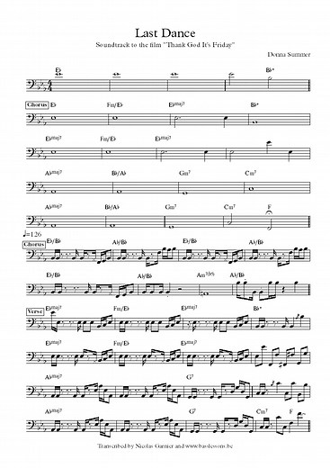 Donna Summer - Last Dance | Bass Transcription | Bob Glaub