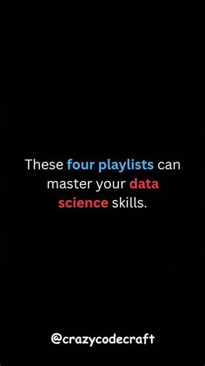 🚀 Master Data Science | 4 Playlists You Must Follow 📊🤖