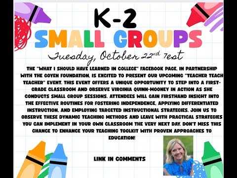 Teacher Teach Teachers Small Group Instruction