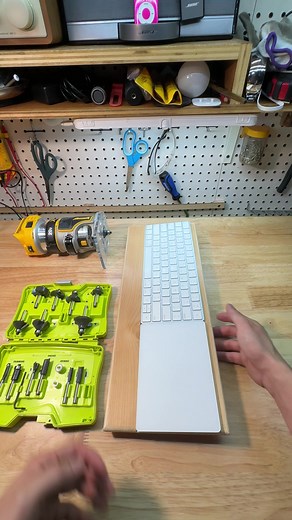 I built an Apple Keyboard and trackpad tray with VESA mount, to be used for my recliner workstation set up. #diy
