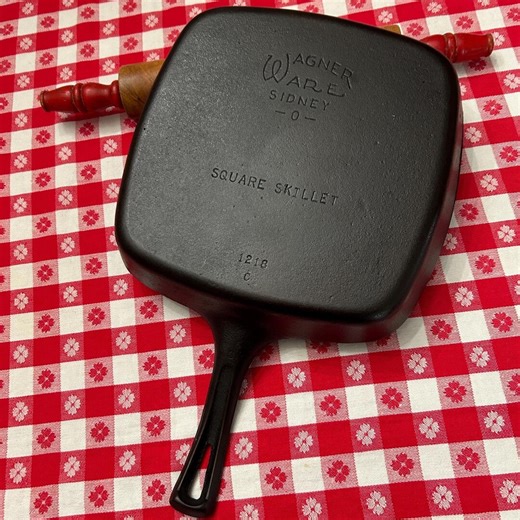 Vintage Square Skillet Wagner Ware Cast Iron, Sidney Ohio 1218 Restored Pan, 9.5 Inch - Etsy