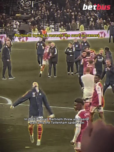 Gabriel Martinelli's Scarf Moment with Tottenham's Spider Cam