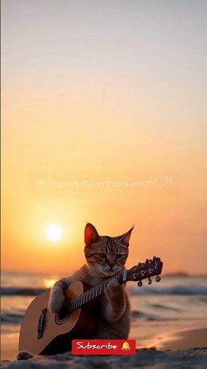 Adorable Cat Playing Guitar Like a Rockstar!#CatPlayingGuitar #GuitarCat #CuteCat #FunnyCat