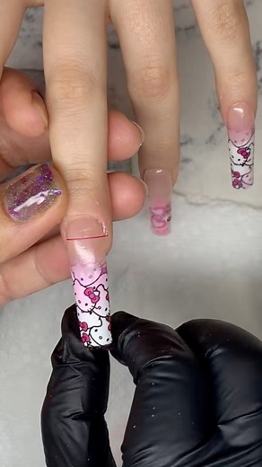 #hellokitty #waterdecal 🛍️Shop riyasnails.com | Riya's Nails
