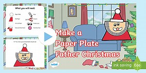 Father Christmas Paper Plate Craft Activity