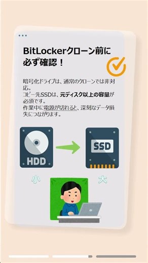 BitLockerのクローンで失敗する人が多い理由