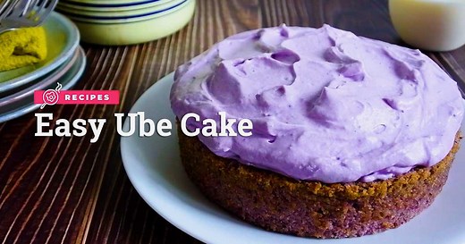 166K views · 385 reactions | This easy ube cake recipe is moist, delicious, and paired with a light and fluffy whipped cream. No mixer needed! Best of all, we used real ube halaya or ube jam in both the cake and the whipped cream on top. Read the full story on Yummy.ph: https://bit.ly/ubecake Visit our YouTube channel for more videos, recipes, and step-by-step guides: www.YouTube.com/Yummyph | Yummy PH | Facebook