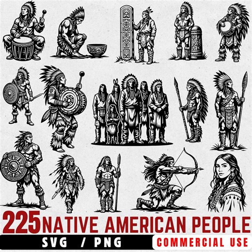 225 Native American Graphics Bundles Tribal Pattern SVG PNG Cut Files for Cricut Laser Crafts Instant Downloads - Etsy