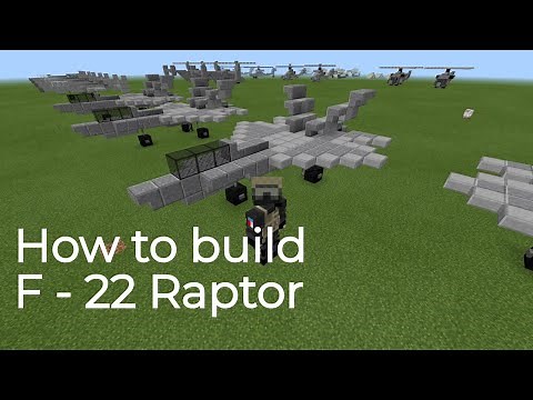 Minecraft tutorial - How to build the F-22 Raptor (simple)