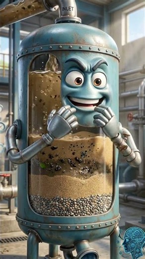 “Water looks clean… but is it really safe? 🤔💧What magic does a sand filter do?” #explore #ai #facts