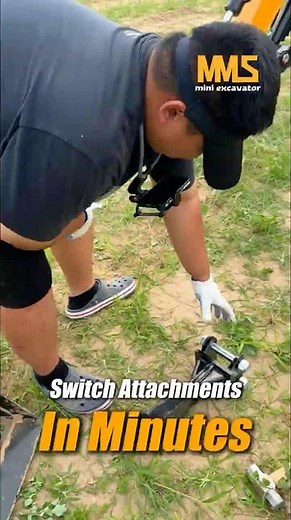 Switch Attachments In Minutes #miniexcavator #automobile