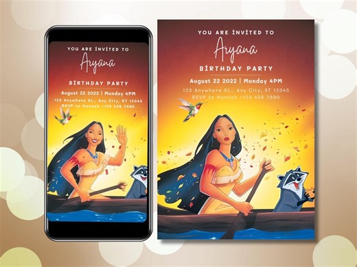 Princess Birthday Invitation | Mulan Theme, Mobile Video Invite (digital Download) - Etsy