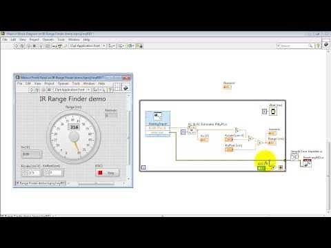 NI myRIO: "IR Range Finder demo" LabVIEW project