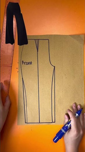 Easy-to-Wear Straight-Leg Pants Pattern Making Tutorial #sewing #diy #sewingtutorial