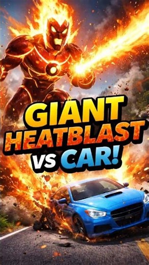 Giant Heatblast DESTROYS Everything! 💥🚗 BeamNG.drive #shorts