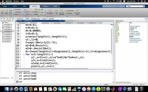 数值方法3:偏微分方程1:使用有限差分法解一维热传导（扩散）方程3
