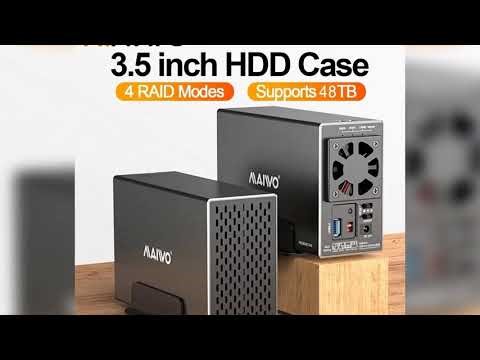 A must-have product! MAIWO 2.5/3.5 Inch Dual Bay External Hard Drive Enclosure Case With 4 RAID HD