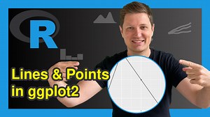 R Draw ggplot2 Plot with Lines & Points (Example) | Add Scatterplot Line