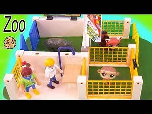 Helping Animals Get Well ! Playmobil Zoo Vet Play Video - Cookie Swirl C