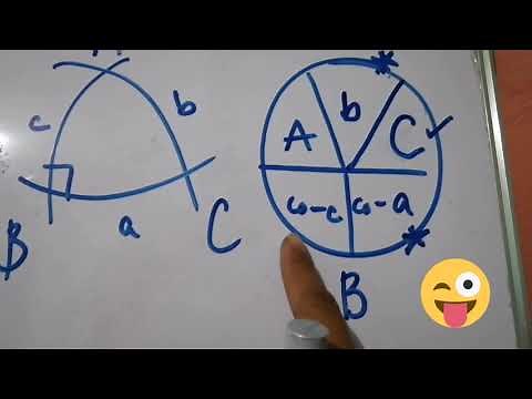 An example on how to use the Napier's rules and theorems on right spherical triangles