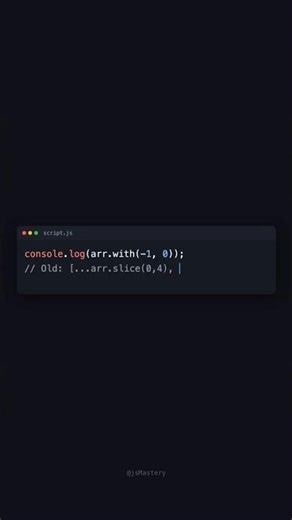 .with() — Immutable Array Replace! | JS Mastery