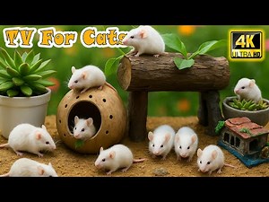 🔴 Interactive Cat TV 📺 Fun Mouse Entertainment Video for Cats Home Alone 🐭 Videos for Cats to Watch